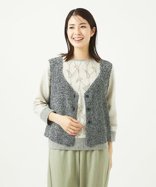 GIANNI LO GIUDICE / ジャンニ・ロ・ジュディチェ ベスト | リネン杢ニットベスト | 詳細28