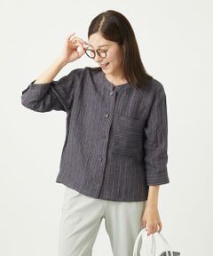 GIANNI LO GIUDICE / ジャンニ・ロ・ジュディチェ シャツ・ブラウス | [洗える]リネンストライプシャツブラウス