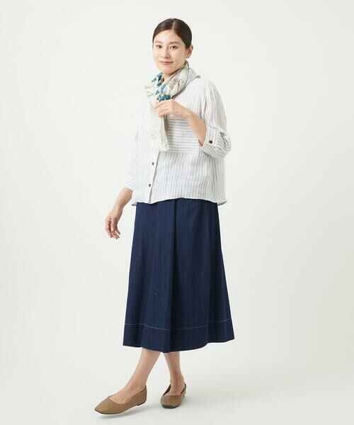 GIANNI LO GIUDICE / ジャンニ・ロ・ジュディチェ シャツ・ブラウス | [洗える]リネンストライプシャツブラウス | 詳細11