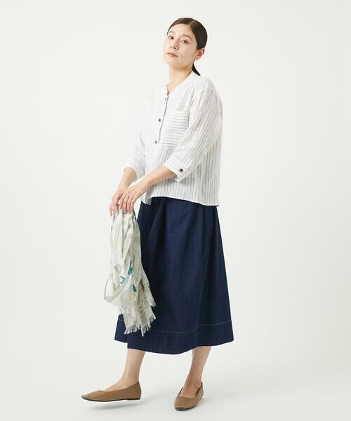 GIANNI LO GIUDICE / ジャンニ・ロ・ジュディチェ シャツ・ブラウス | [洗える]リネンストライプシャツブラウス | 詳細14