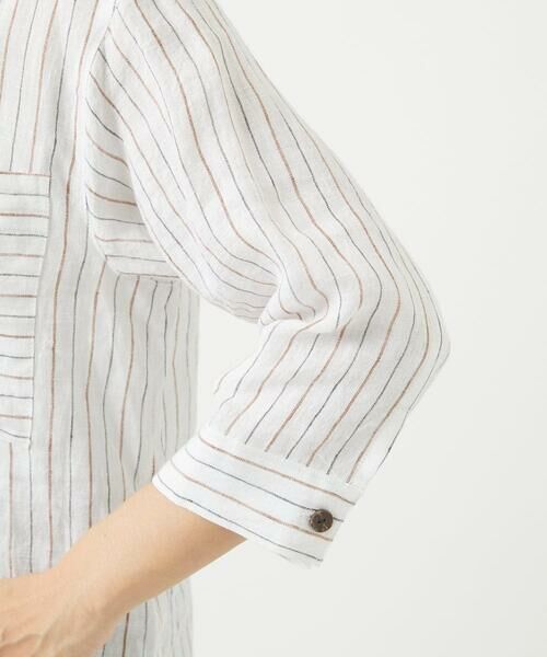 GIANNI LO GIUDICE / ジャンニ・ロ・ジュディチェ シャツ・ブラウス | [洗える]リネンストライプシャツブラウス | 詳細6