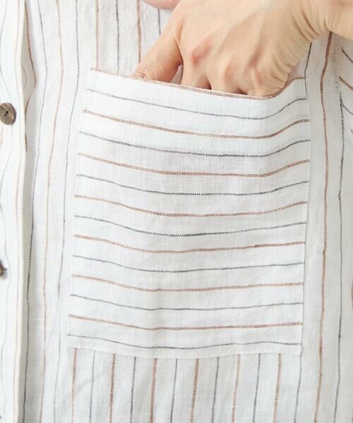 GIANNI LO GIUDICE / ジャンニ・ロ・ジュディチェ シャツ・ブラウス | [洗える]リネンストライプシャツブラウス | 詳細9