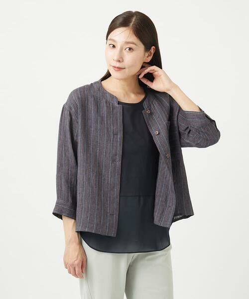 GIANNI LO GIUDICE / ジャンニ・ロ・ジュディチェ シャツ・ブラウス | [洗える]リネンストライプシャツブラウス | 詳細21