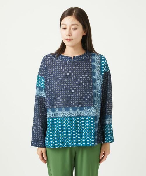 GIANNI LO GIUDICE / ジャンニ・ロ・ジュディチェ シャツ・ブラウス | [洗える]バンダナパネルプリントブラウス | 詳細10