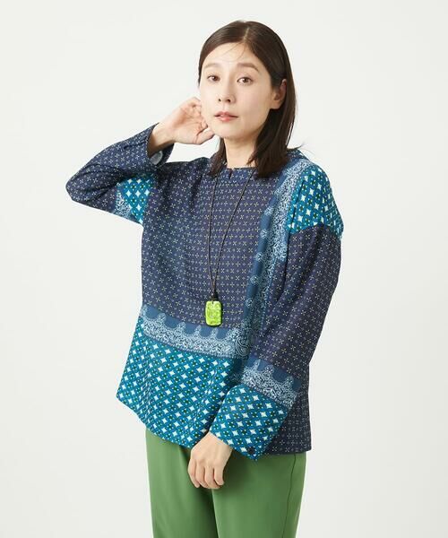 GIANNI LO GIUDICE / ジャンニ・ロ・ジュディチェ シャツ・ブラウス | [洗える]バンダナパネルプリントブラウス | 詳細7