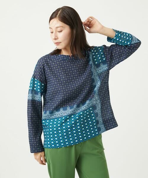 GIANNI LO GIUDICE / ジャンニ・ロ・ジュディチェ シャツ・ブラウス | [洗える]バンダナパネルプリントブラウス | 詳細9