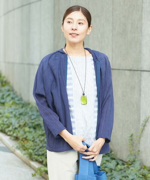 GIANNI LO GIUDICE / ジャンニ・ロ・ジュディチェ カーディガン・ボレロ | [洗える]コットン楊柳ラグランスリーブフーディー | 詳細1