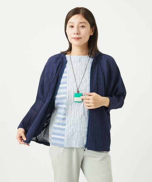 GIANNI LO GIUDICE / ジャンニ・ロ・ジュディチェ カーディガン・ボレロ | [洗える]コットン楊柳ラグランスリーブフーディー | 詳細3