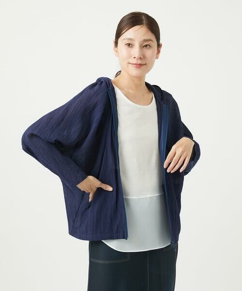 GIANNI LO GIUDICE / ジャンニ・ロ・ジュディチェ カーディガン・ボレロ | [洗える]コットン楊柳ラグランスリーブフーディー | 詳細4