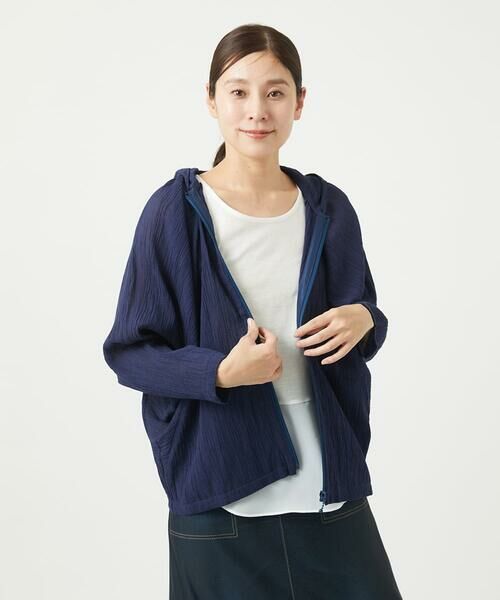 GIANNI LO GIUDICE / ジャンニ・ロ・ジュディチェ カーディガン・ボレロ | [洗える]コットン楊柳ラグランスリーブフーディー | 詳細5