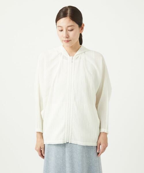 GIANNI LO GIUDICE / ジャンニ・ロ・ジュディチェ カーディガン・ボレロ | [洗える]コットン楊柳ラグランスリーブフーディー | 詳細24