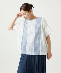 GIANNI LO GIUDICE / ジャンニ・ロ・ジュディチェ シャツ・ブラウス | [洗える]シャーリングストライプブラウス