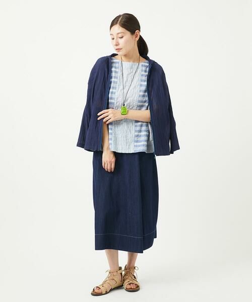 GIANNI LO GIUDICE / ジャンニ・ロ・ジュディチェ シャツ・ブラウス | [洗える]シャーリングストライプブラウス | 詳細18