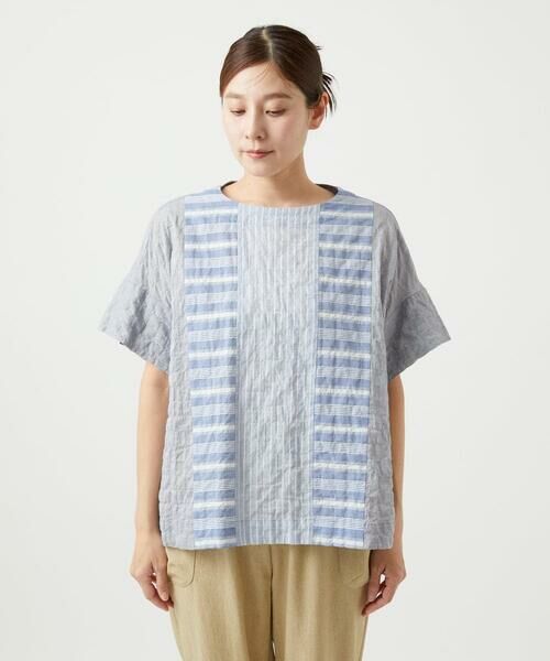 GIANNI LO GIUDICE / ジャンニ・ロ・ジュディチェ シャツ・ブラウス | [洗える]シャーリングストライプブラウス | 詳細2