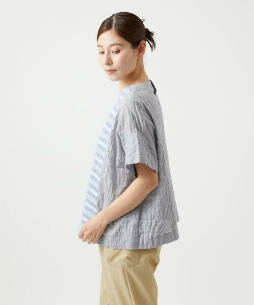 GIANNI LO GIUDICE / ジャンニ・ロ・ジュディチェ シャツ・ブラウス | [洗える]シャーリングストライプブラウス | 詳細3