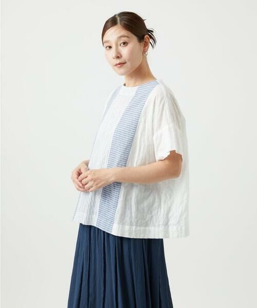GIANNI LO GIUDICE / ジャンニ・ロ・ジュディチェ シャツ・ブラウス | [洗える]シャーリングストライプブラウス | 詳細22