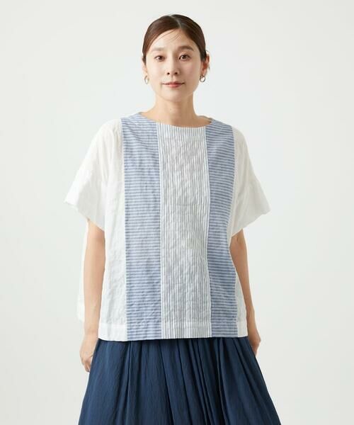 GIANNI LO GIUDICE / ジャンニ・ロ・ジュディチェ シャツ・ブラウス | [洗える]シャーリングストライプブラウス | 詳細23