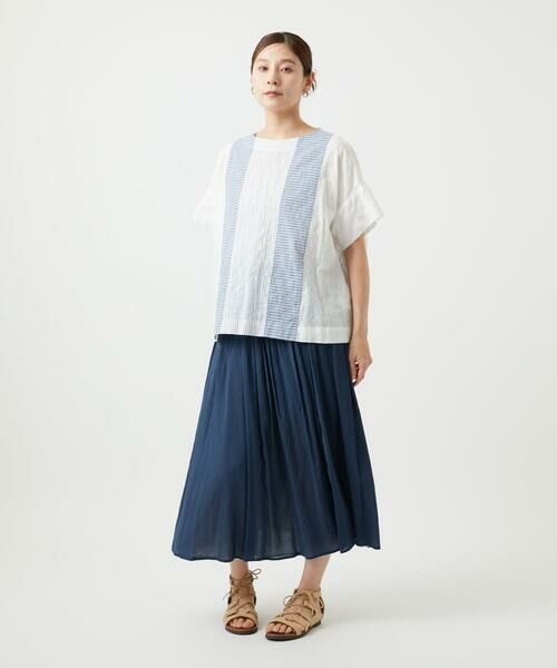 GIANNI LO GIUDICE / ジャンニ・ロ・ジュディチェ シャツ・ブラウス | [洗える]シャーリングストライプブラウス | 詳細24