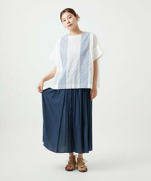 GIANNI LO GIUDICE / ジャンニ・ロ・ジュディチェ シャツ・ブラウス | [洗える]シャーリングストライプブラウス | 詳細25