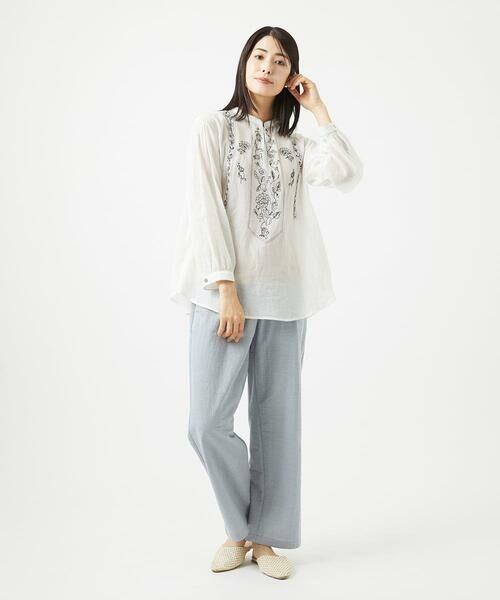 GIANNI LO GIUDICE / ジャンニ・ロ・ジュディチェ シャツ・ブラウス | [洗える]コットンガーゼ刺繍ブラウス | 詳細13