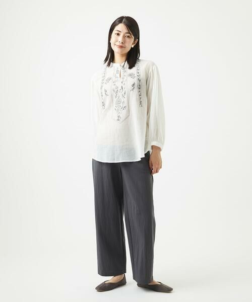 GIANNI LO GIUDICE / ジャンニ・ロ・ジュディチェ シャツ・ブラウス | [洗える]コットンガーゼ刺繍ブラウス | 詳細19