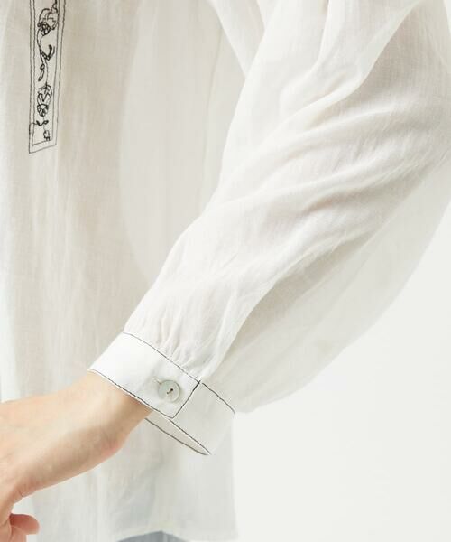 GIANNI LO GIUDICE / ジャンニ・ロ・ジュディチェ シャツ・ブラウス | [洗える]コットンガーゼ刺繍ブラウス | 詳細8