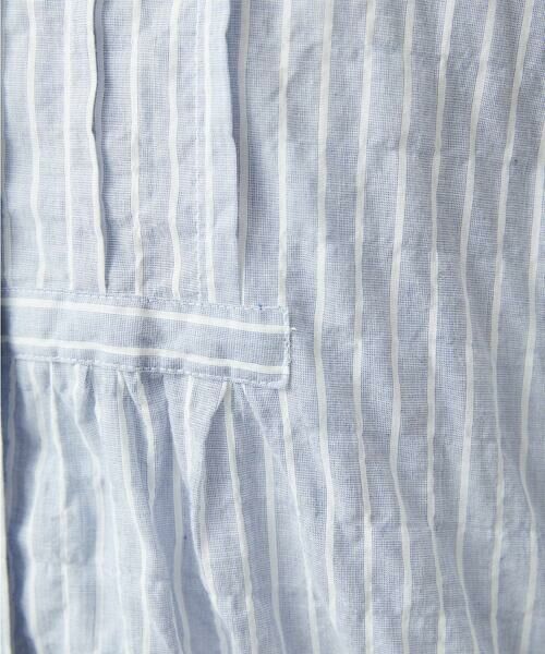 GIANNI LO GIUDICE / ジャンニ・ロ・ジュディチェ シャツ・ブラウス | [洗える]シャーリングストライプチュニックブラウス | 詳細3