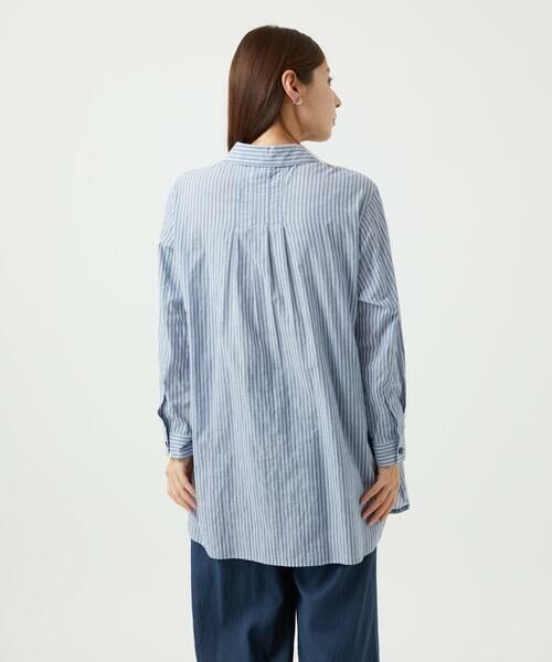 GIANNI LO GIUDICE / ジャンニ・ロ・ジュディチェ シャツ・ブラウス | [洗える]シャーリングストライプチュニックブラウス | 詳細11
