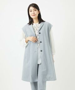 GIANNI LO GIUDICE / ジャンニ・ロ・ジュディチェ セットアップ | [洗える]コットンナイロンカノコ編みロングジレ