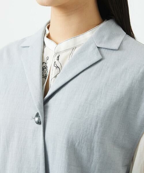 GIANNI LO GIUDICE / ジャンニ・ロ・ジュディチェ セットアップ | [洗える]コットンナイロンカノコ編みロングジレ | 詳細10