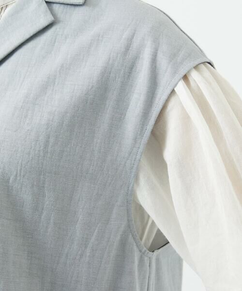 GIANNI LO GIUDICE / ジャンニ・ロ・ジュディチェ セットアップ | [洗える]コットンナイロンカノコ編みロングジレ | 詳細11