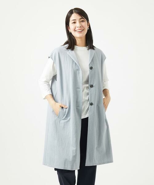 GIANNI LO GIUDICE / ジャンニ・ロ・ジュディチェ セットアップ | [洗える]コットンナイロンカノコ編みロングジレ | 詳細4