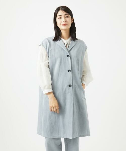 GIANNI LO GIUDICE / ジャンニ・ロ・ジュディチェ セットアップ | [洗える]コットンナイロンカノコ編みロングジレ | 詳細6