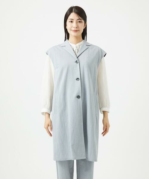GIANNI LO GIUDICE / ジャンニ・ロ・ジュディチェ セットアップ | [洗える]コットンナイロンカノコ編みロングジレ | 詳細7