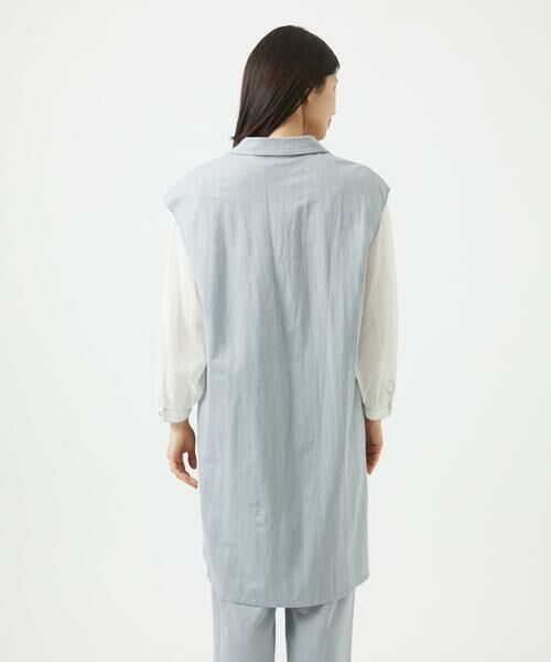 GIANNI LO GIUDICE / ジャンニ・ロ・ジュディチェ セットアップ | [洗える]コットンナイロンカノコ編みロングジレ | 詳細9