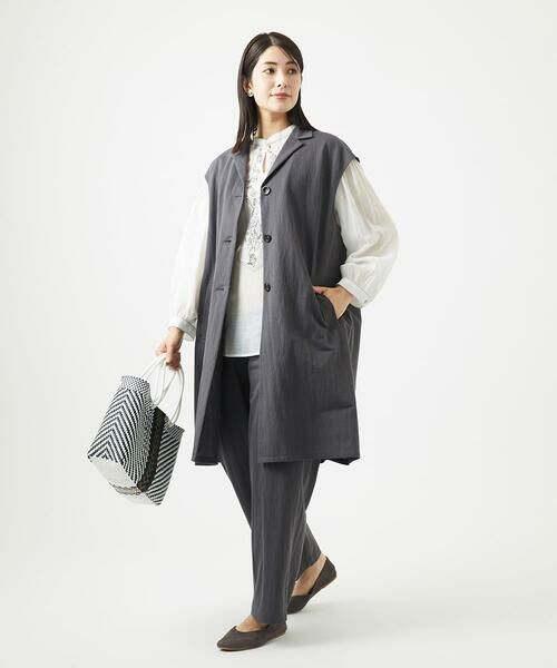 GIANNI LO GIUDICE / ジャンニ・ロ・ジュディチェ セットアップ | [洗える]コットンナイロンカノコ編みロングジレ | 詳細29