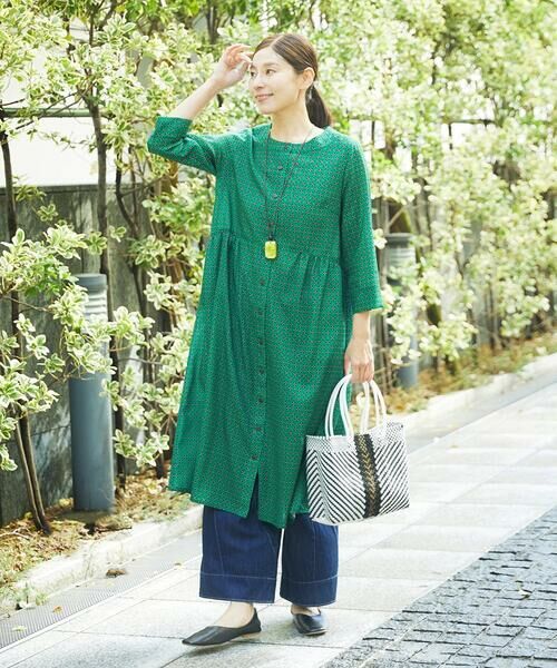 GIANNI LO GIUDICE / ジャンニ・ロ・ジュディチェ ロング・マキシ丈ワンピース | [洗える]バンダナ小付き柄ワンピース | 詳細1