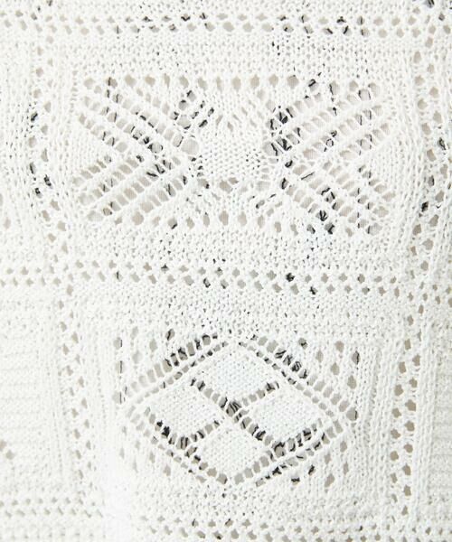 GIANNI LO GIUDICE / ジャンニ・ロ・ジュディチェ ニット・セーター | [日本製]コットンレース編みニットポンチョ風ベスト | 詳細10