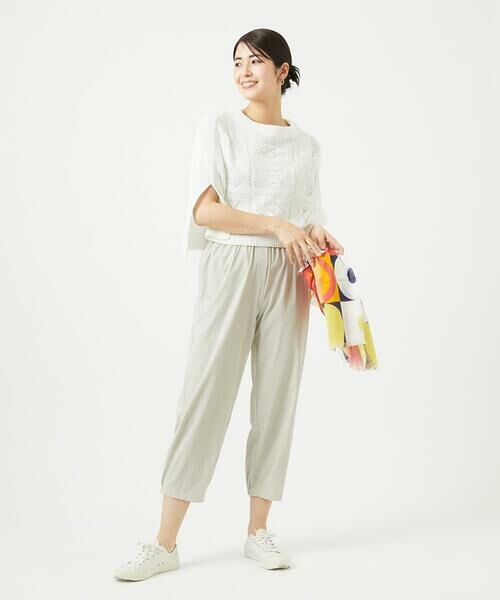 GIANNI LO GIUDICE / ジャンニ・ロ・ジュディチェ ニット・セーター | [日本製]コットンレース編みニットポンチョ風ベスト | 詳細16