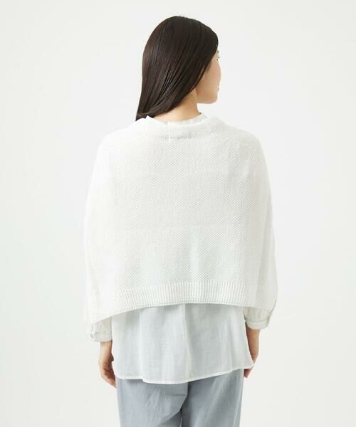 GIANNI LO GIUDICE / ジャンニ・ロ・ジュディチェ ニット・セーター | [日本製]コットンレース編みニットポンチョ風ベスト | 詳細6