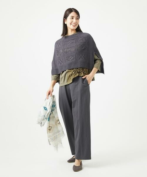 GIANNI LO GIUDICE / ジャンニ・ロ・ジュディチェ ニット・セーター | [日本製]コットンレース編みニットポンチョ風ベスト | 詳細23