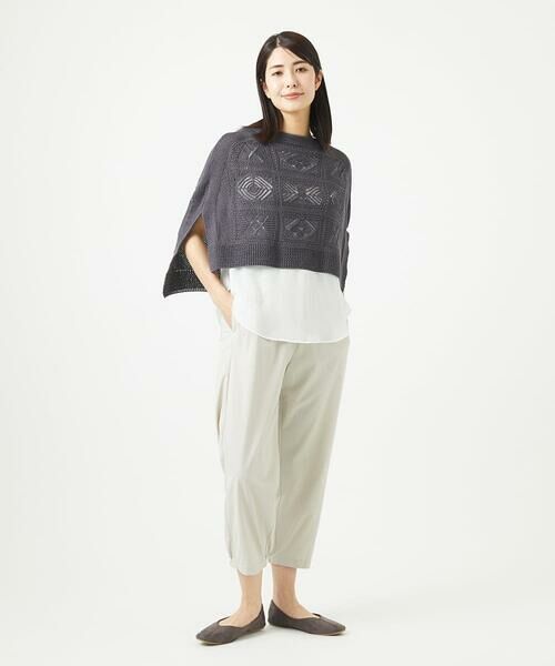 GIANNI LO GIUDICE / ジャンニ・ロ・ジュディチェ ニット・セーター | [日本製]コットンレース編みニットポンチョ風ベスト | 詳細24