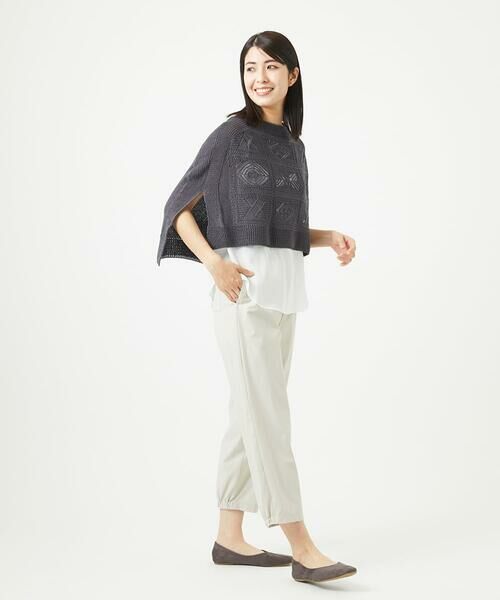 GIANNI LO GIUDICE / ジャンニ・ロ・ジュディチェ ニット・セーター | [日本製]コットンレース編みニットポンチョ風ベスト | 詳細25