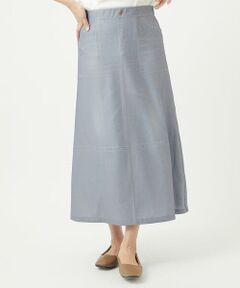 GIANNI LO GIUDICE / ジャンニ・ロ・ジュディチェ ロング・マキシ丈スカート | [洗える・リバーシブル]デニムペイズリープリントスカート