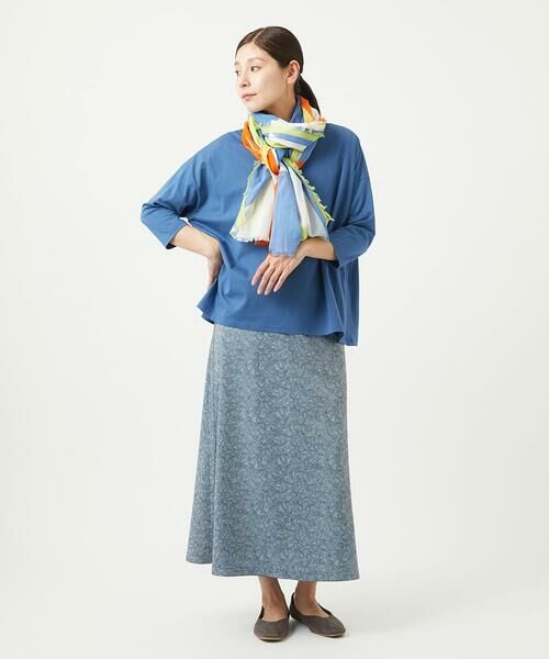 GIANNI LO GIUDICE / ジャンニ・ロ・ジュディチェ ロング・マキシ丈スカート | [洗える・リバーシブル]デニムペイズリープリントスカート | 詳細13