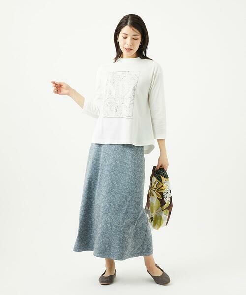 GIANNI LO GIUDICE / ジャンニ・ロ・ジュディチェ ロング・マキシ丈スカート | [洗える・リバーシブル]デニムペイズリープリントスカート | 詳細15