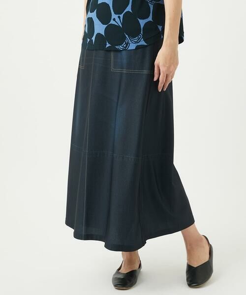 GIANNI LO GIUDICE / ジャンニ・ロ・ジュディチェ ロング・マキシ丈スカート | [洗える・リバーシブル]デニムペイズリープリントスカート | 詳細19