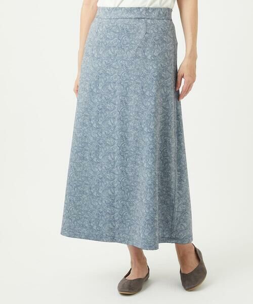 GIANNI LO GIUDICE / ジャンニ・ロ・ジュディチェ ロング・マキシ丈スカート | [洗える・リバーシブル]デニムペイズリープリントスカート | 詳細30