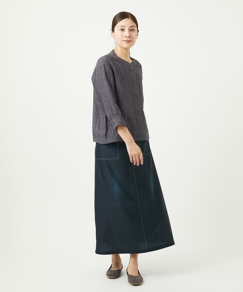 GIANNI LO GIUDICE / ジャンニ・ロ・ジュディチェ ロング・マキシ丈スカート | [洗える・リバーシブル]デニムペイズリープリントスカート | 詳細9