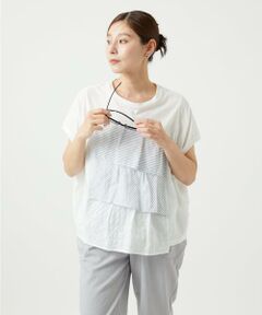 セール】 [洗える]アンチスウェットステッチ刺繍カットソー